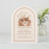 Val in Love Vintage kinderwagen Baby Shower Kaart (Staand voorkant)