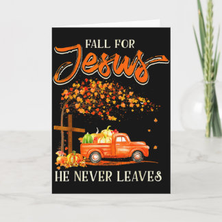 Val Jezus Hij Verlaat Nooit Pompoen Truck Dank Kaart