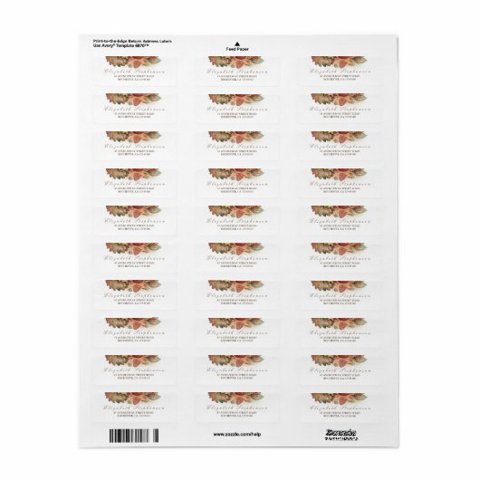 Val laat glitter wit etiket (Full Sheet)