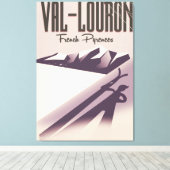 Val-Louron, Franse skiposter Canvas Afdruk (Insitu (Houten vloer))