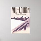 Val-Louron, Franse skiposter Canvas Afdruk (Voorkant)