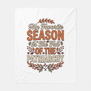 Val Patriarchaat Vintage Feministische Herfst T-sh Fleece Deken