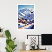 Val Thorens France Affiche de Ski 1 (Bureau à domicile)