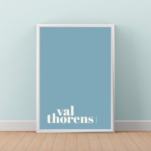 Val Thorens France affiche de ville moderne