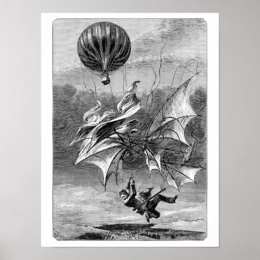 Val van de vliegende man poster (Voorkant)