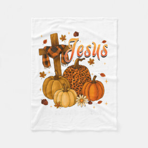 Val Voor Jezus Hij Verlaat Nooit Bladeren Herfst C Fleece Deken