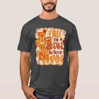 Val voor Jezus Hij Verlaat Nooit Christelijk Geloo T-shirt