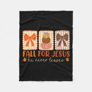 Val voor Jezus Hij Verlaat Nooit Herfst Christelij Fleece Deken