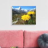 Valais Alps Swiss Canvas Afdruk (Insitu (Woonkamer))