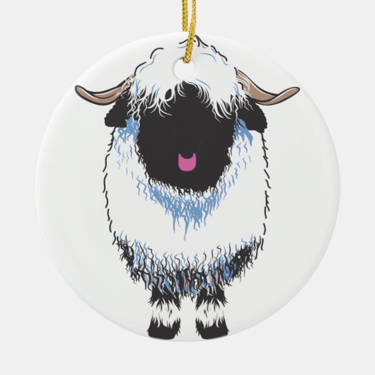 Valais Black Nose Sheep Ornament (Voorkant)