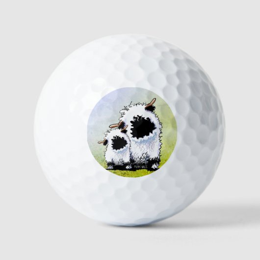 Valais Blacknose-schaap Golfballen (Voorkant)