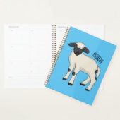 Valais Blacknose sheep cartoon illustration (Devant avec enveloppe)