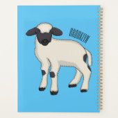 Valais Blacknose sheep cartoon illustration (Dos)
