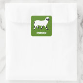Valais Blacknose Sheep Persoonlijk Vierkante Sticker (Tas)