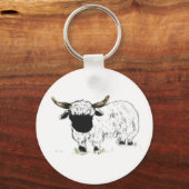 Valais blerkse schaap sleutelhanger (Voorkant)