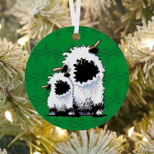 Valais Blerkse Sheep Metal Ornament (Insitu)