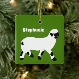 Valais Blerkse Sheep Personalized Farmers Keramisch Ornament