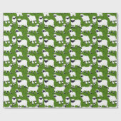 Valais Blwlese Sheep Illustrations on Green Cadeaupapier (Vlak)