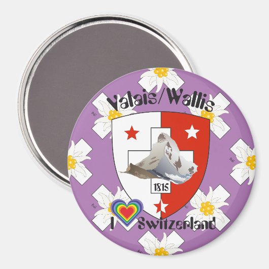 Valais Suisse Aimant (Recto/Verso)