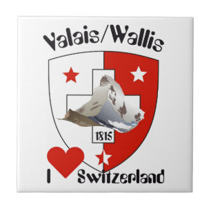 Valais/Wallis Schweiz Fliese Tegeltje