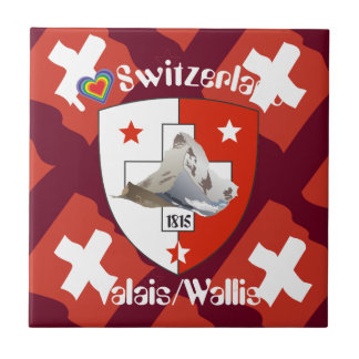 Valais / Wallis Schweiz Fliese Tegeltje