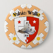 Valais/Wallis Suisse-Schweiz Buttonnen Ronde Button 4,0 Cm (Voorkant)