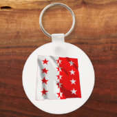 Valais Waving Flag Sleutelhanger (Voorkant)
