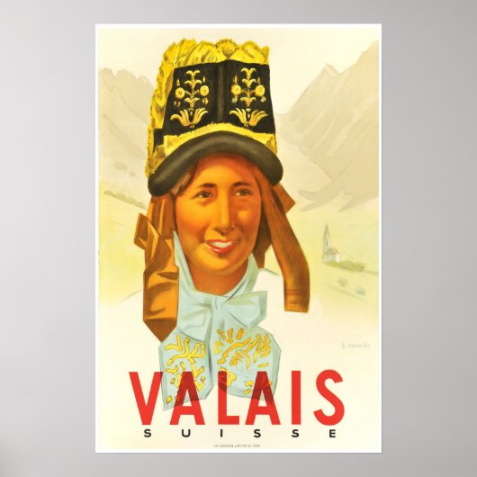 Valais, Zwitserland,Suisse,Ski Poster (Voorkant)