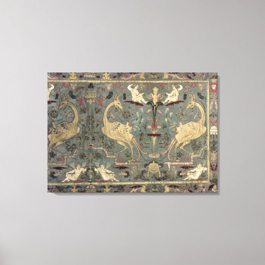 Valance of Renaissance design, 17e eeuw (zijde) Canvas Afdruk (Voorkant)