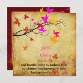  valbruiloft /elektrische roze kaart (Voorkant / Achterkant)