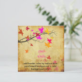  valbruiloft /elektrische roze kaart (Staand voorkant)