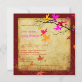  valbruiloft /elektrische roze kaart (Achterkant)