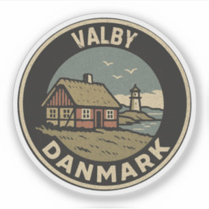 Valby, Denemarken Danmark Sticker