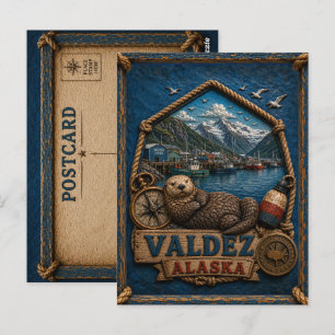 Valdez Alaska Carte Postale Voyage Vintage