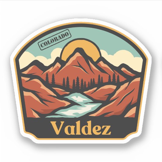 Valdez, Colorado Sticker (Voorkant)