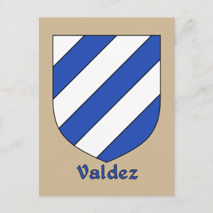 Valdez Family Heraldic Shield Briefkaart