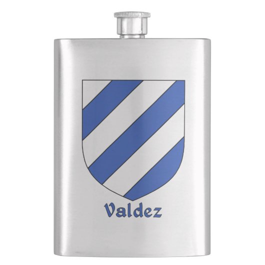 Valdez Heraldic Shield Heupfles (Voorkant)
