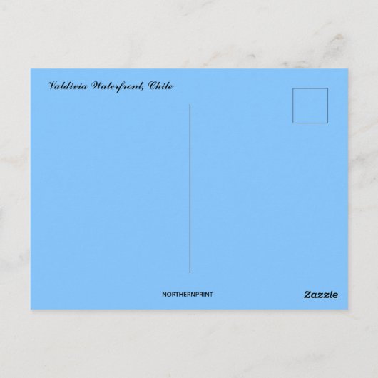 Valdivia Waterfront au Chili Carte postale (Dos)