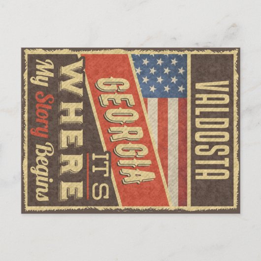 Valdosta Georgia Briefkaart (Voorkant)