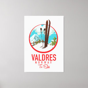 Valdres Norway Ski logo Canvas Afdruk