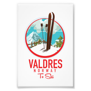 Valdres Norway Ski logo Foto Afdruk