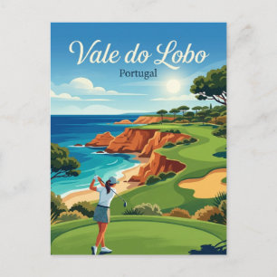Vale do Lobo Portugal, golfer Briefkaart
