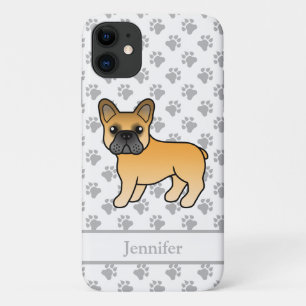 Vale Franse Bulldog Schattige Cartoonhond & Naam iPhone 11 Hoesje