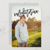 Valedictorian 1 Faire-part d'obtention d'un diplôm (Devant / Derrière)