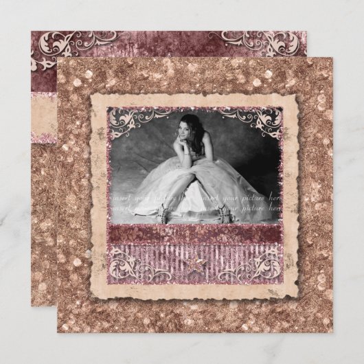 Valedictorian Grad Kerst Roze Gouden Ster Kaart (Voorkant / Achterkant)