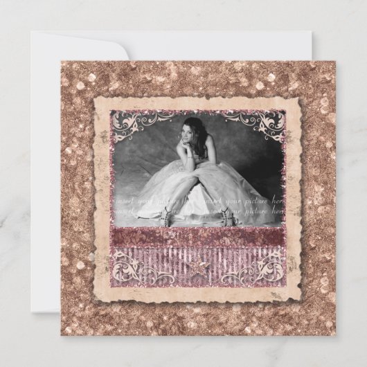 Valedictorian Grad Kerst Roze Gouden Ster Kaart (Voorkant)