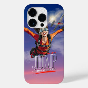 Valen met een parachute-Voel je vrij boven de wolk Case-Mate iPhone 14 Pro Hoesje
