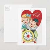 "Valen-time" Valentijn Feestdagenkaart (Voorkant / Achterkant)