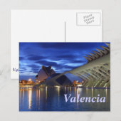 Valencia door Night Briefkaart (Voorkant / Achterkant)