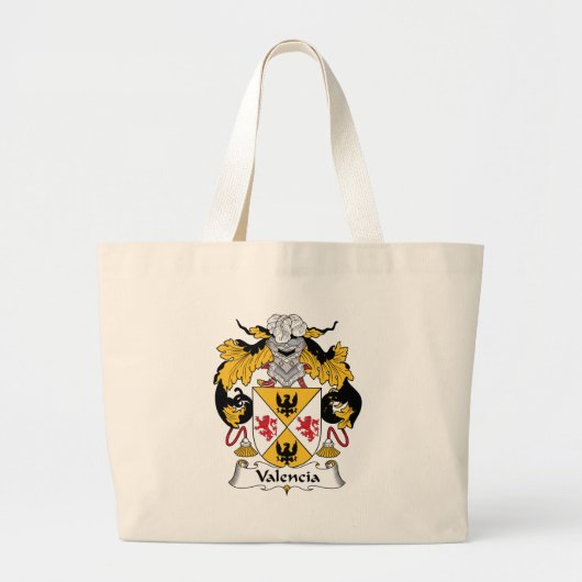 Valencia Family Crest Grote Tote Bag (Voorkant)